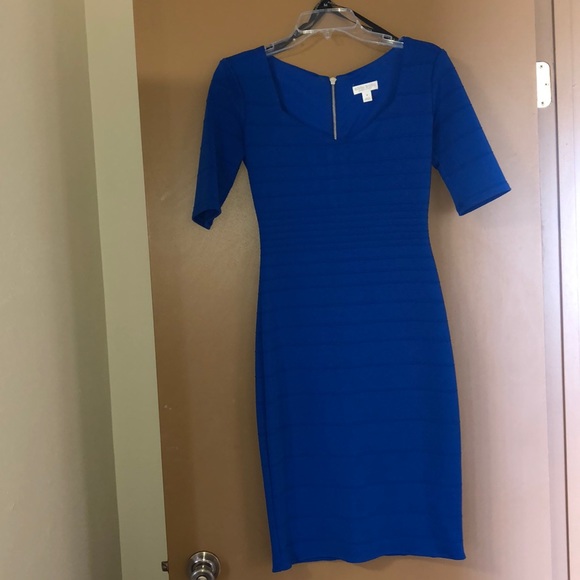 Blue Cocktail Dress Bisou Bisou - Picture 3 of 4